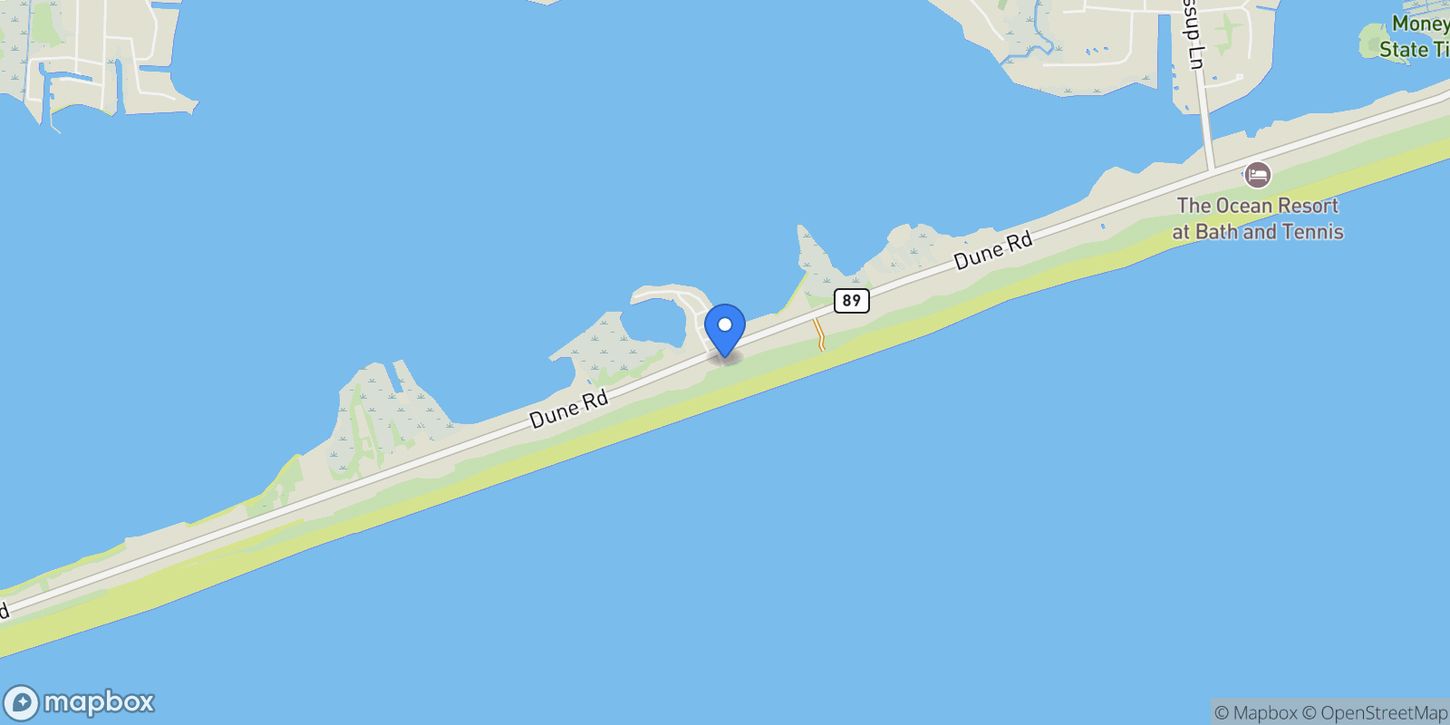 Map showing 431 Dune Road , Westhampton Beach, NY 11978, Westhampton Beach, New York, United States.