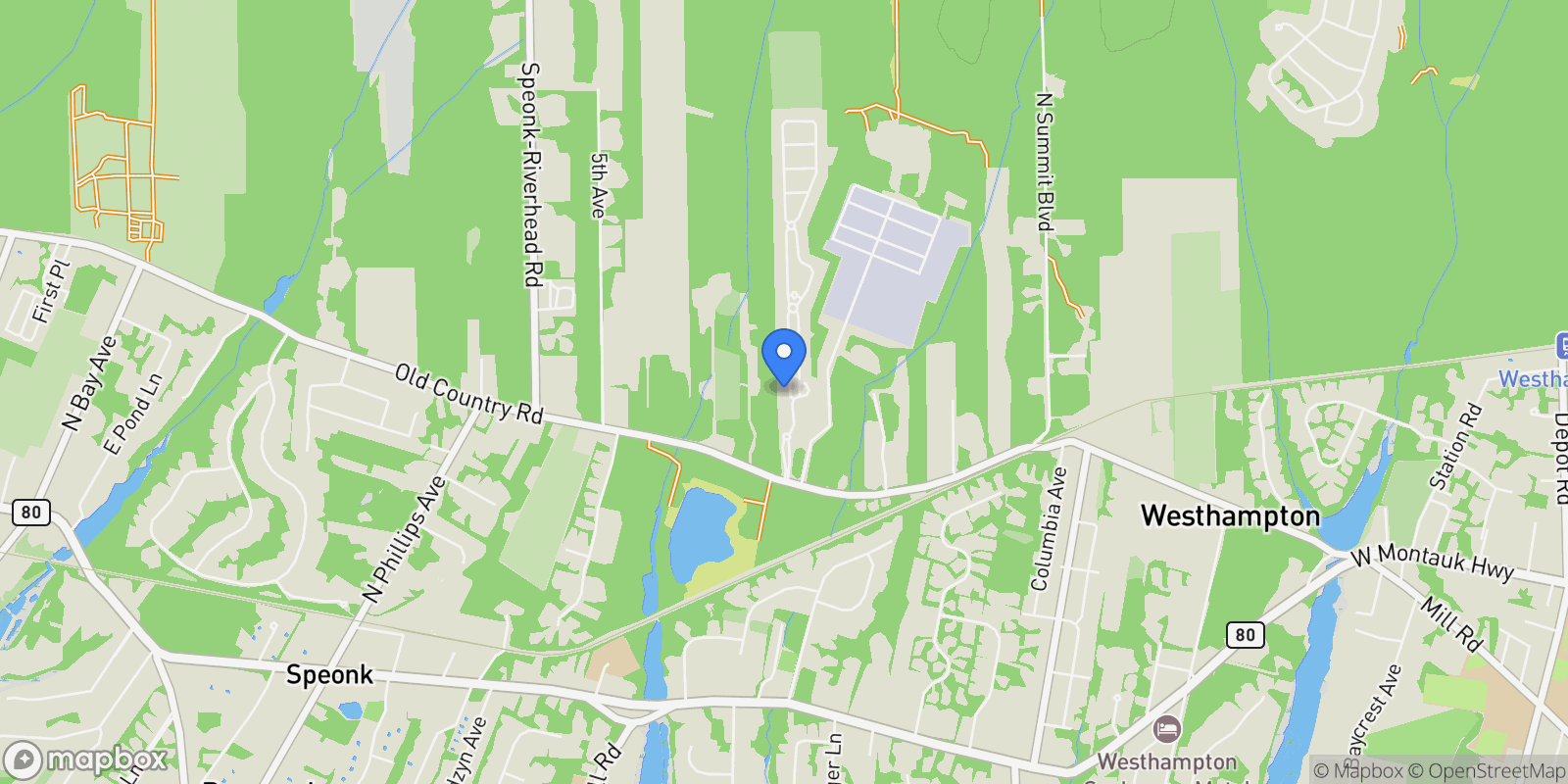 Map showing 143 Scott Drive W , Westhampton, NY 11977, Westhampton, New York, United States.