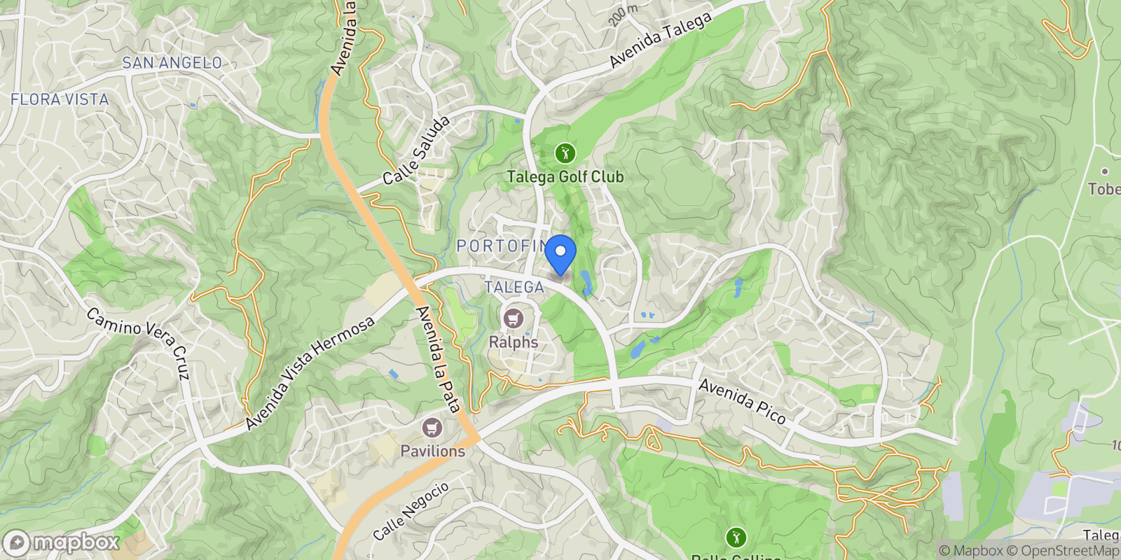 Map showing 100 Via Monte Picayo, San Clemente, California, United States.
