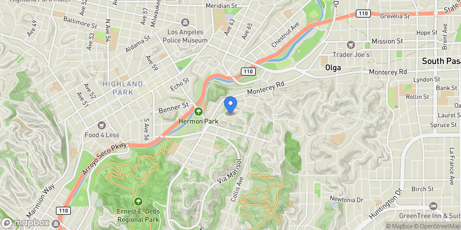 Map showing 644 Milford, Los Angeles, California, United States.