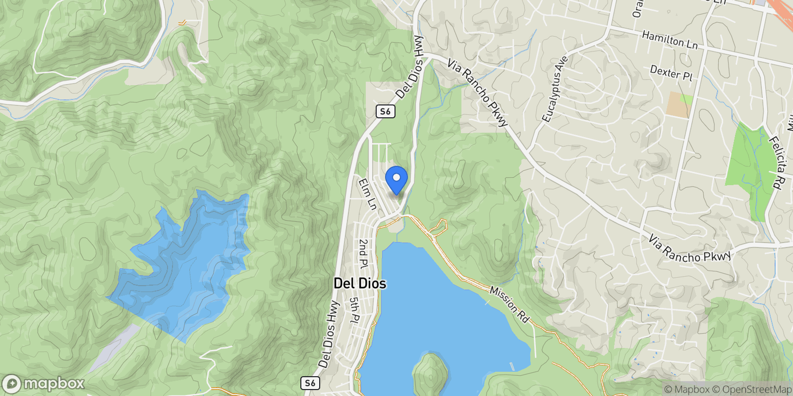 Map showing 20227 Ash Lane, Rancho Santa Fe, California, United States.