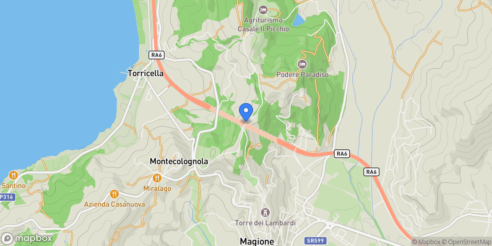 Map showing Umbria, Italy.