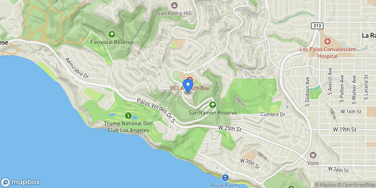 Map showing 2935 Vista Del Mar, Rancho Palos Verdes, CA 90275, Rolling Hills, California, United States.