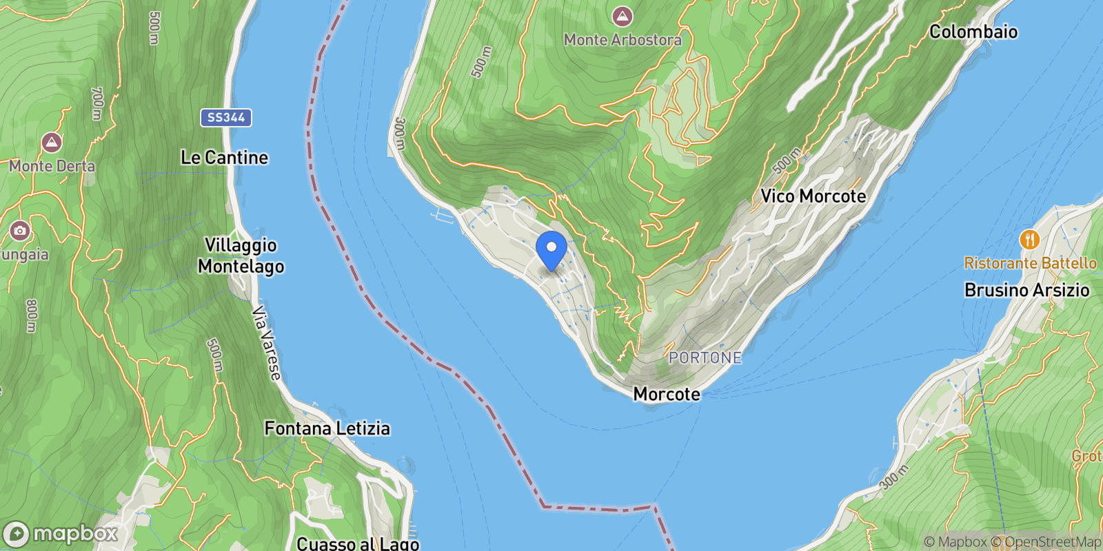 Map showing 6922 Morcote, Switzerland, Morcote, Ticino, Switzerland.