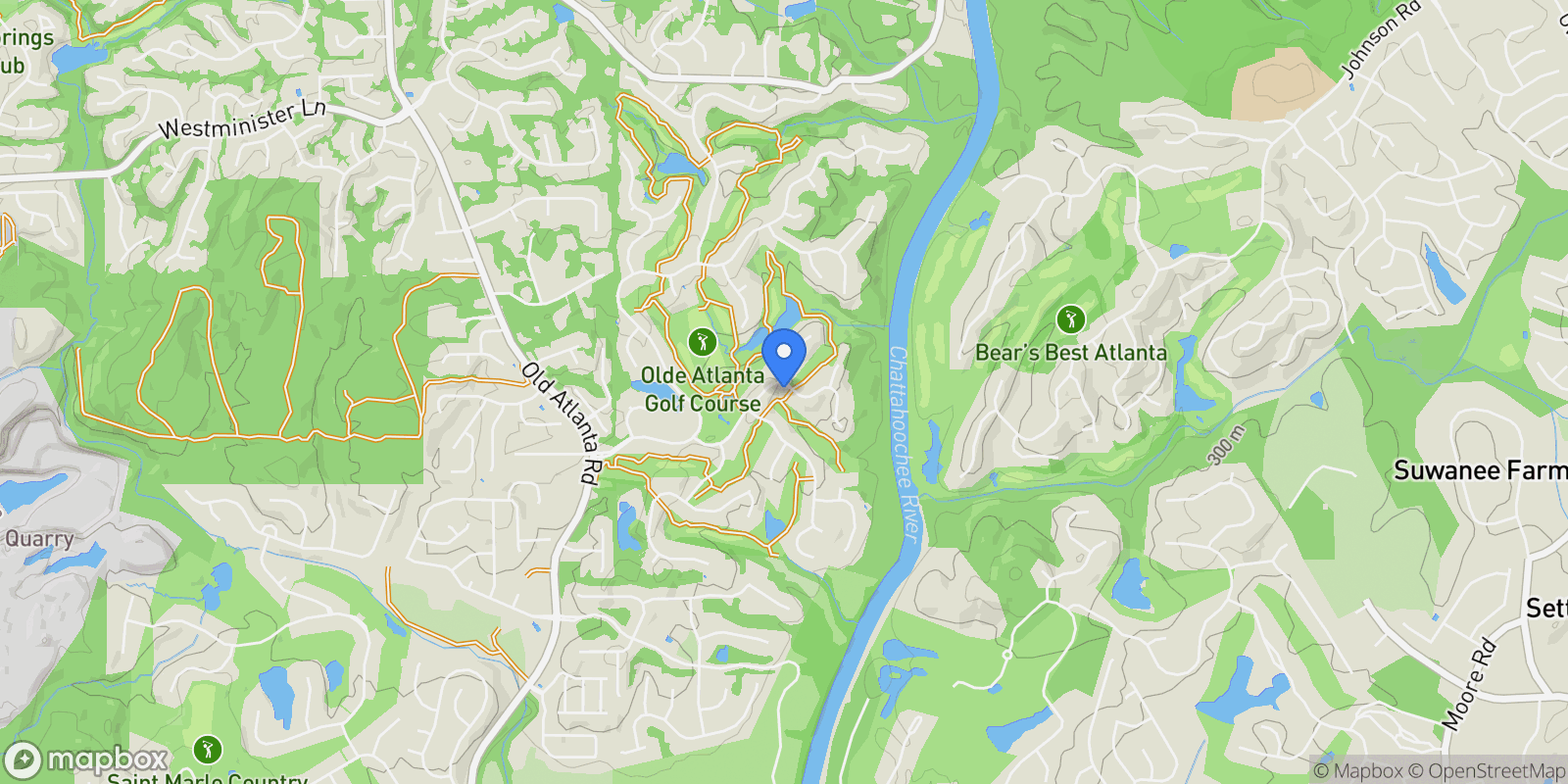 Map showing Suwanee, Georgia, United States.