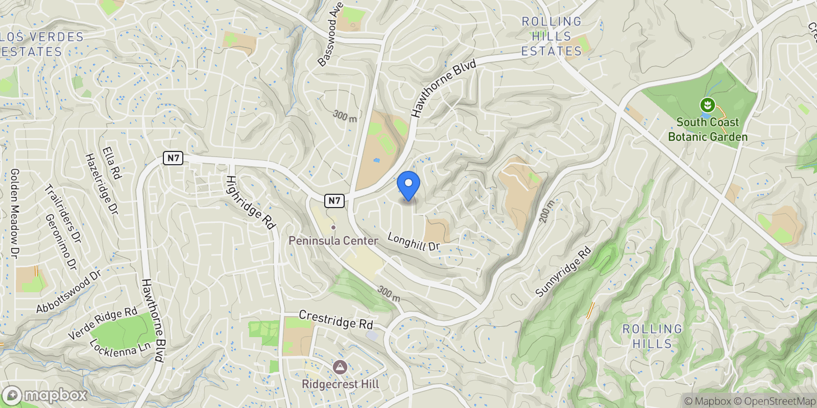 Map showing 27423 Warrior Drive, Rancho Palos Verdes, CA 90275, Rolling Hills, California, United States.