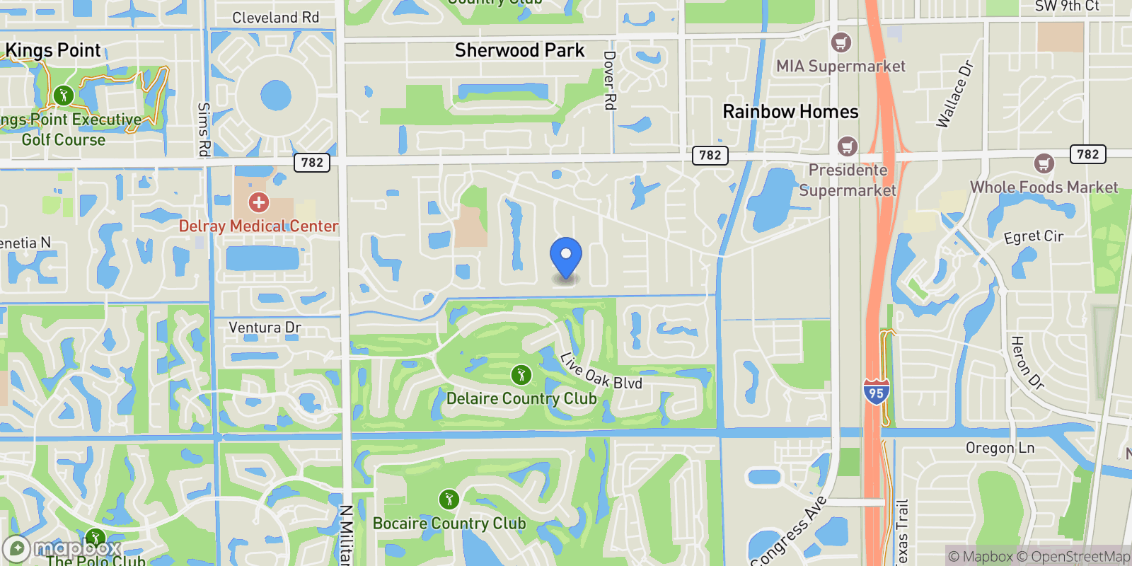 Map showing 3537 SW 24th Ln, Delray Beach, Florida, United States.