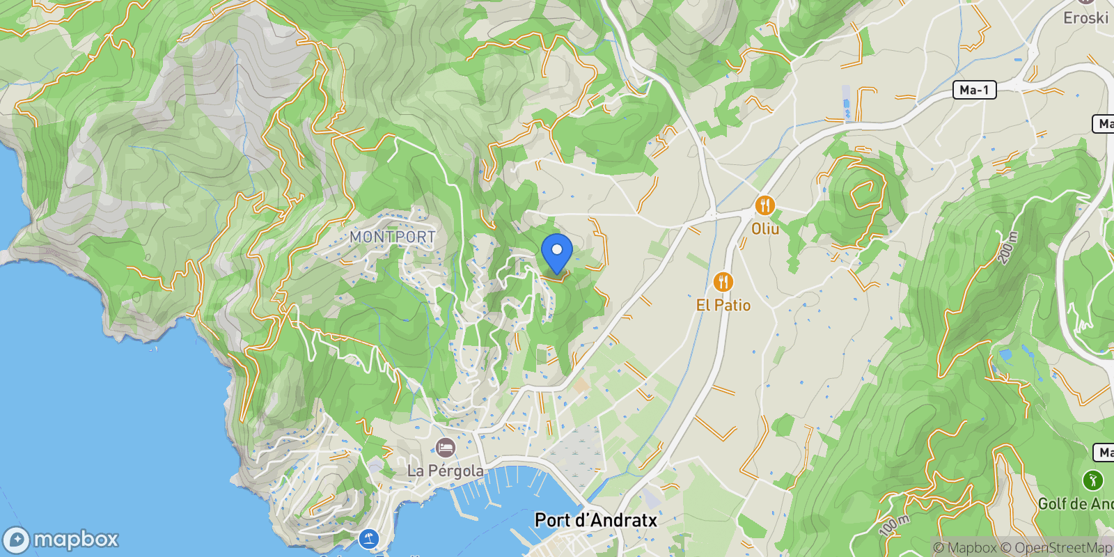 Map showing PORT dAndratx, Andratx, BALEARES, Andratx, Port d'Andratx, Andratx, Balearic Islands.