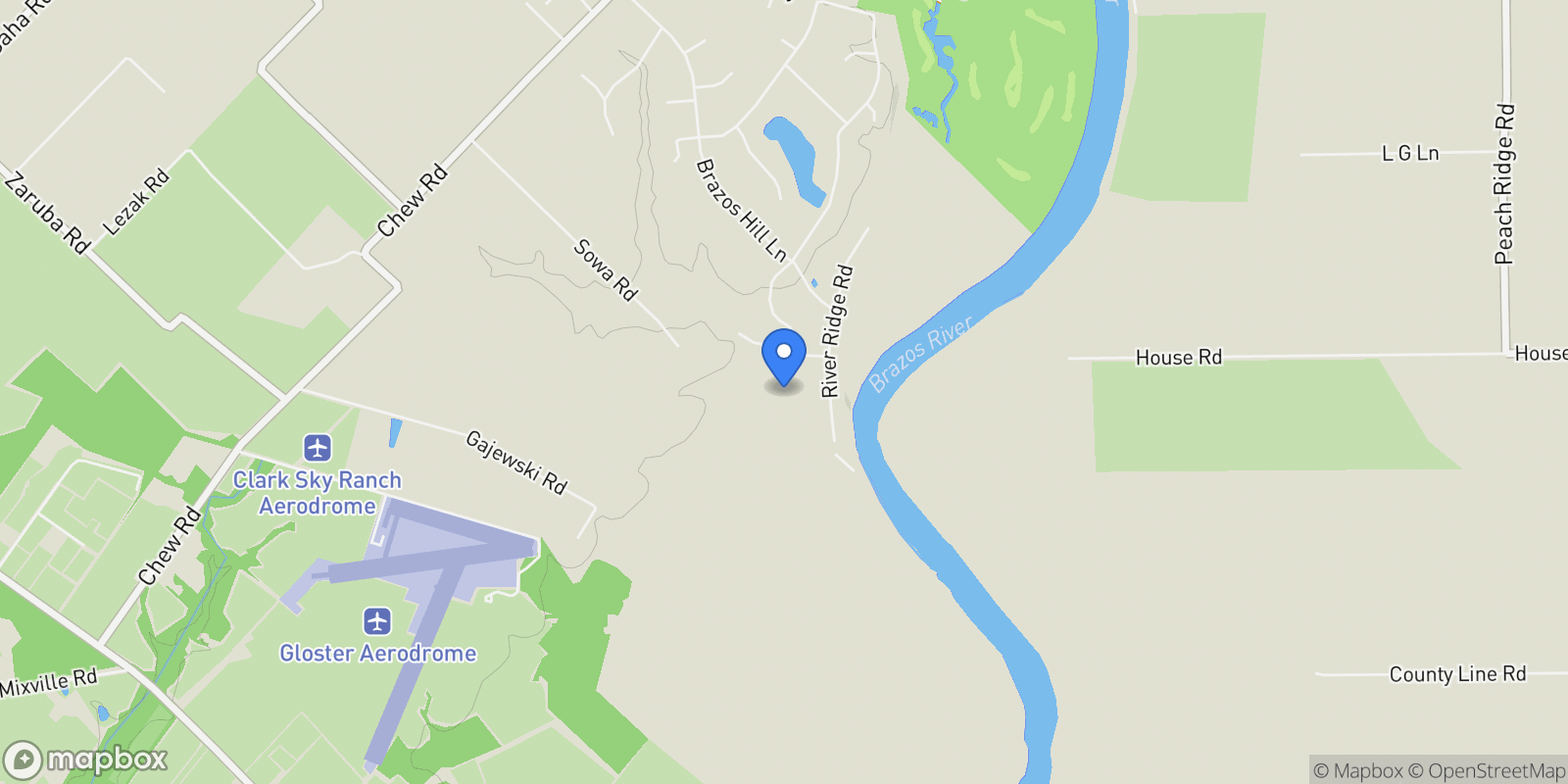Map showing 100 Pecan Grove Road, Sealy, Texas, United States.