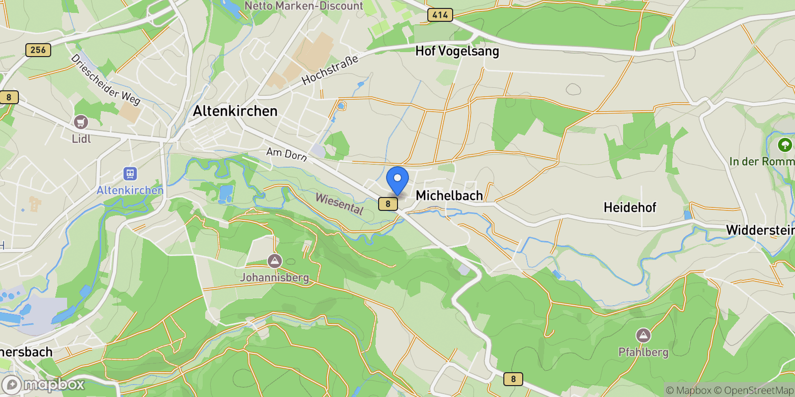Map showing Im Schleedörn, Michelbach, Rhineland-Palatinate, Germany.