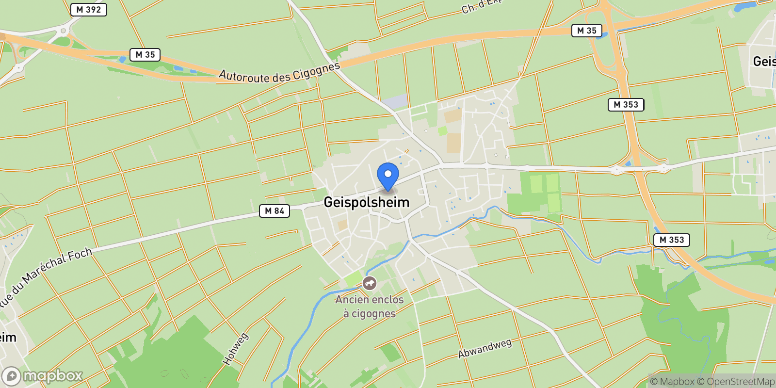 Map showing Geispolsheim, Grand Est, France.
