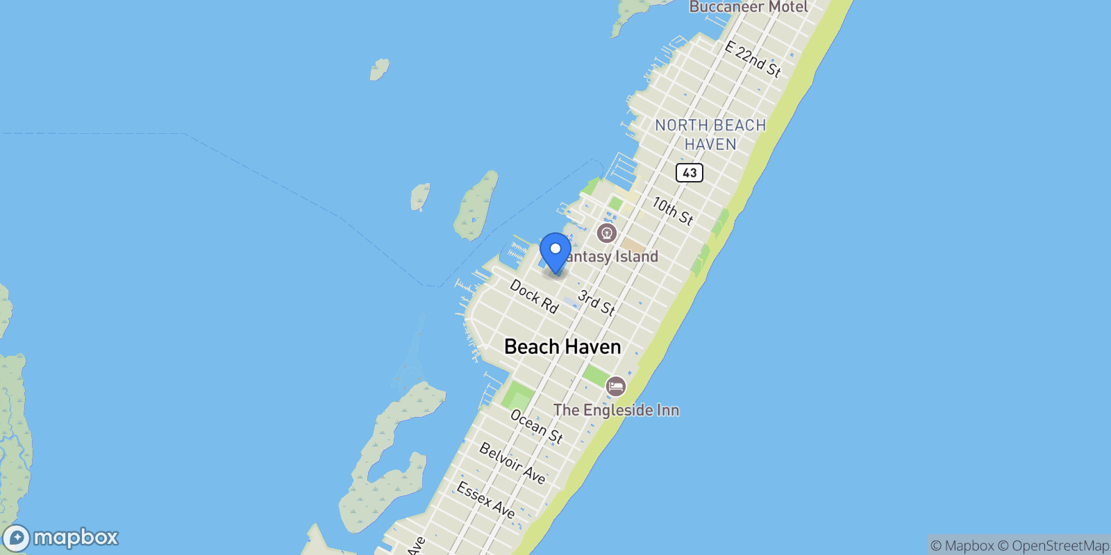 Map showing 409 3rd Street, Ship Bottom, New Jersey, United States.