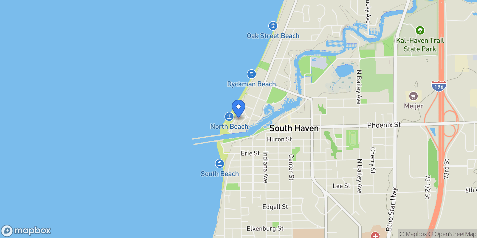 Map showing 78 Esplanade Place, South Haven, MI 49090, South Haven, Michigan, United States.