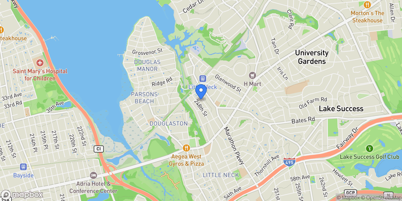 Map showing 41-16 249th Street , Little Neck, NY 11363, New York, New York, United States.