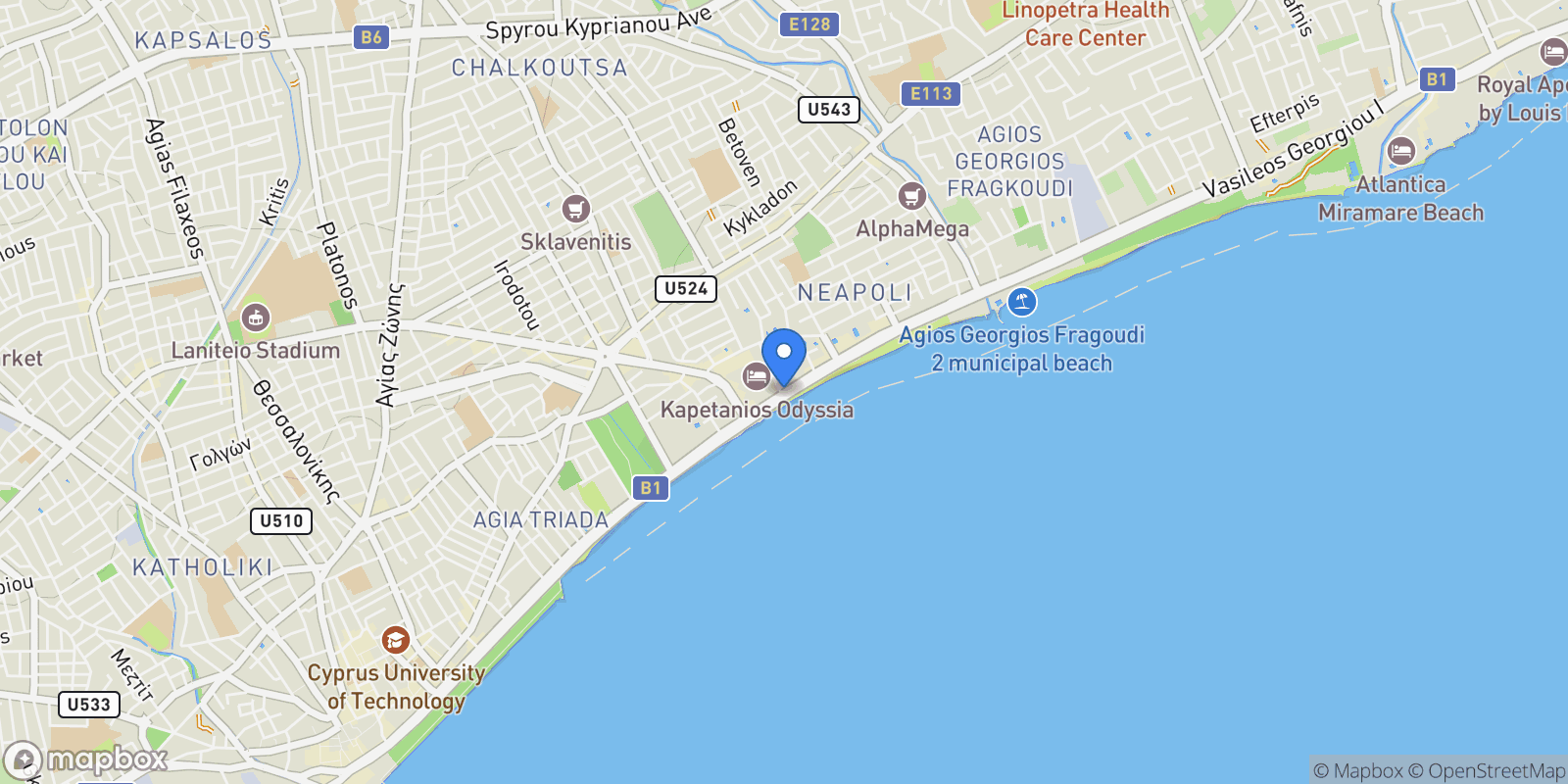Map showing 28 October Ave 341, Limassol, Limassol, Cyprus.