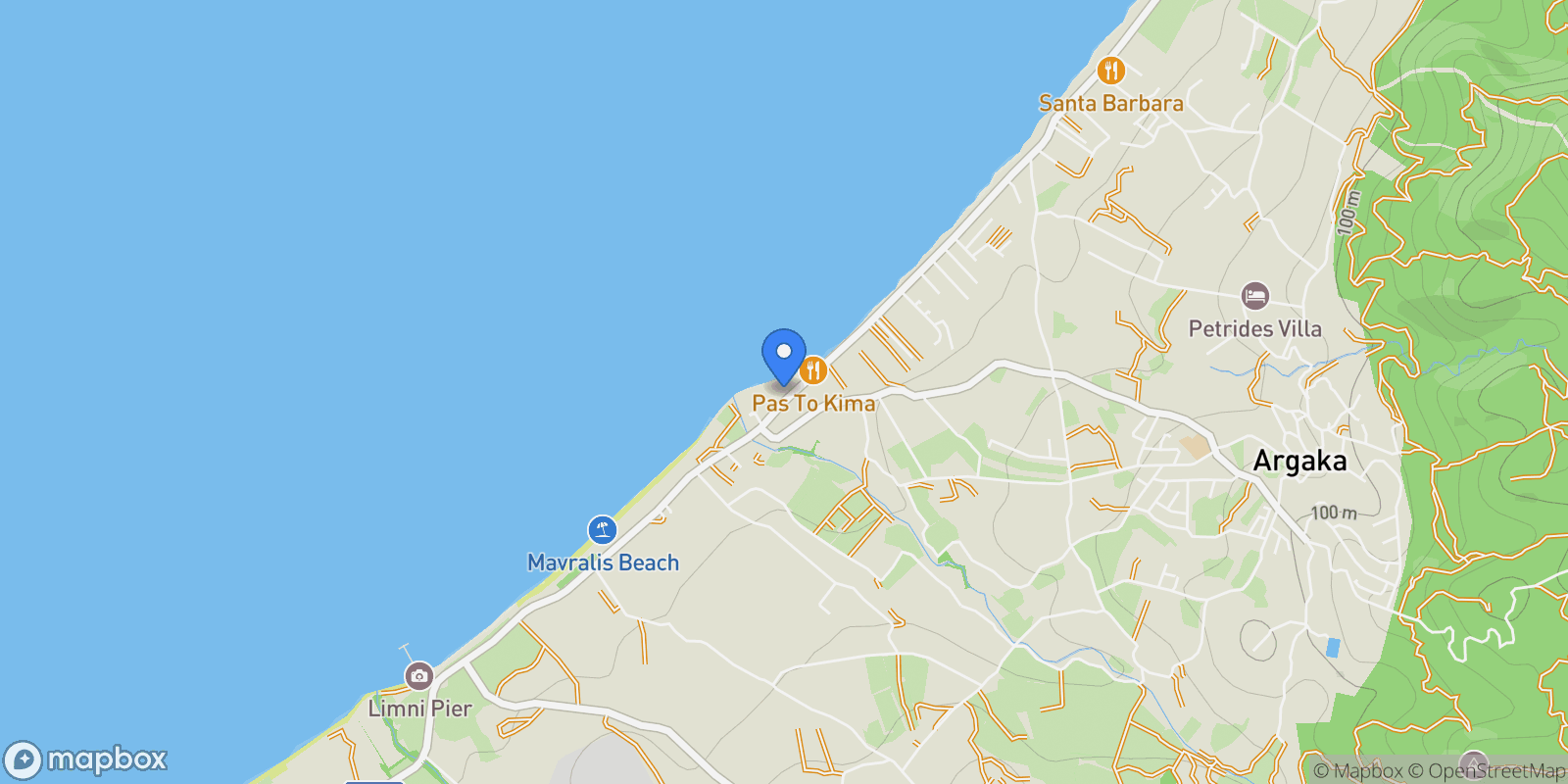 Map showing Poli Crysochous, Paphos, Cyprus.