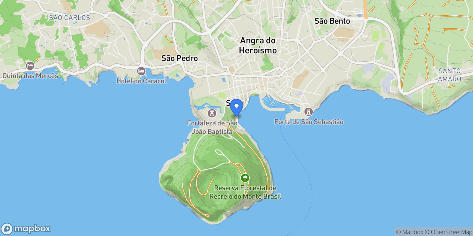 Map showing Angra (Se), Azores, Portugal.
