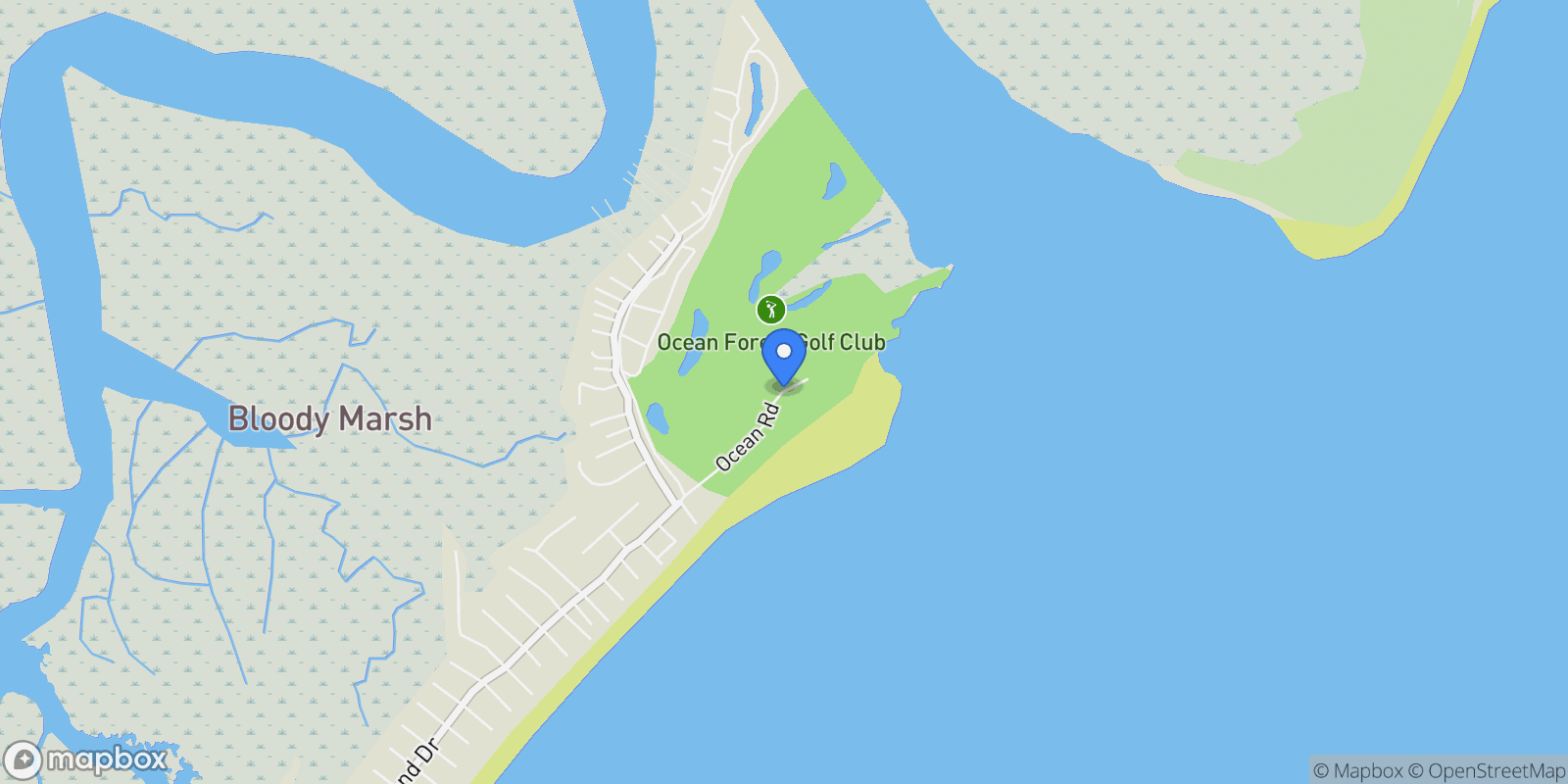 Map showing 100 Ocean Road, #F, Sea Island, GA, 31561, USA, Sea Island, Georgia, United States.