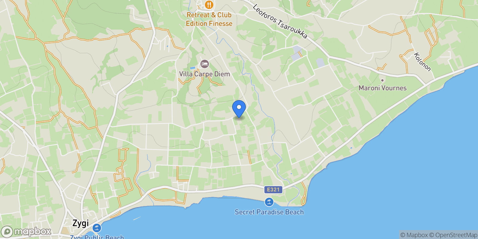 Map showing Maroni, Larnaca, Cyprus.