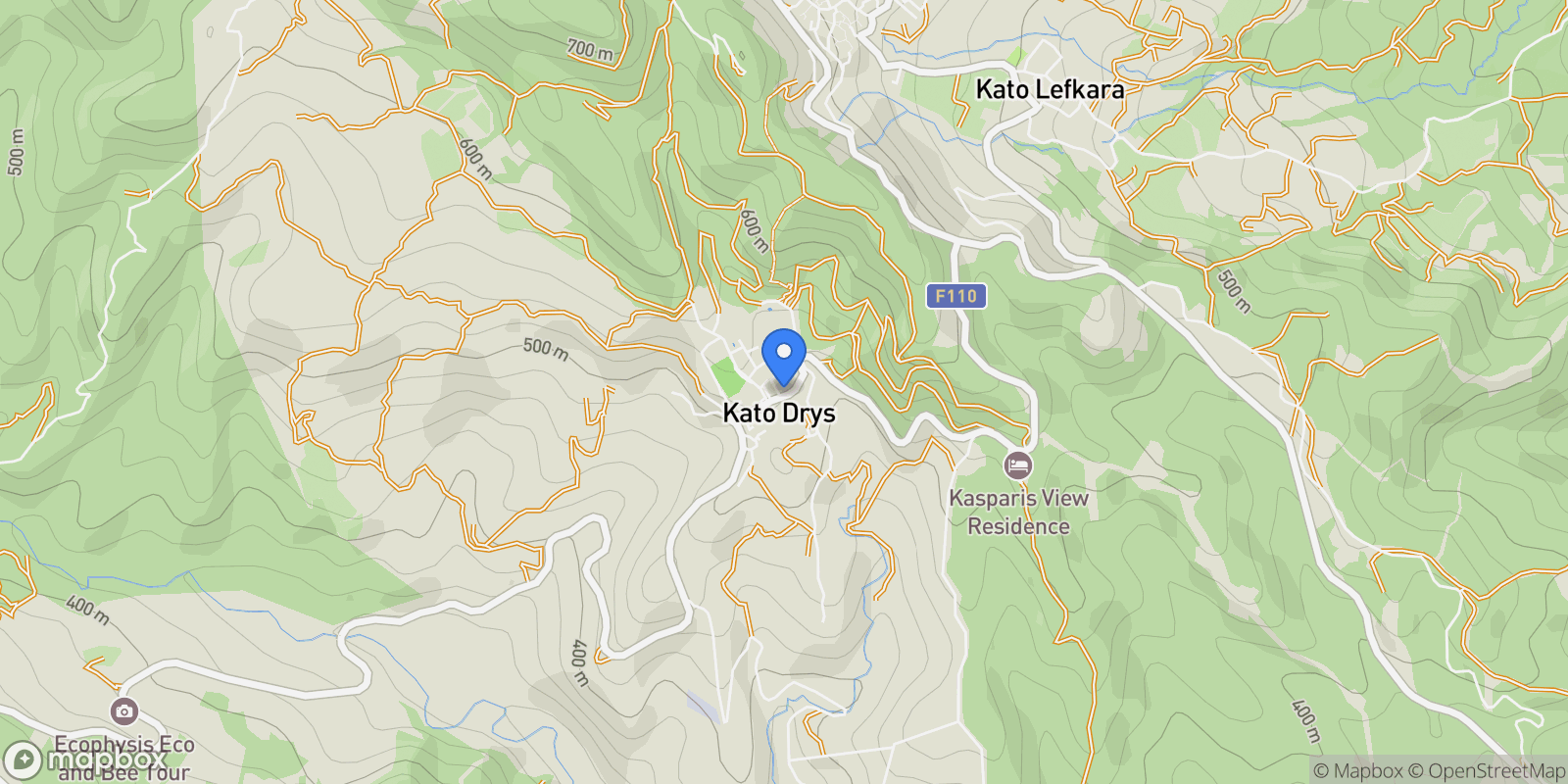 Map showing Kato Drys, Larnaca, Cyprus.